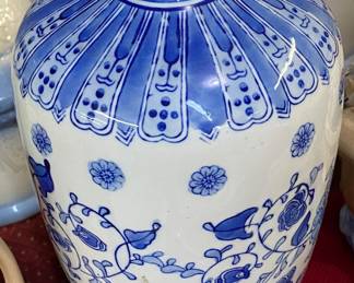 Blue and White Oriental Vase