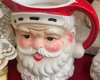 Small Vintage Santa Pitcher