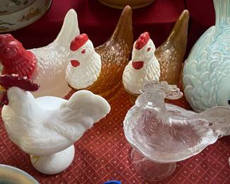 Glass Hens/Chickens