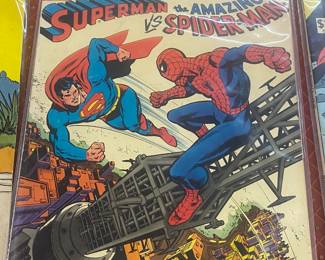 Giant Size Superman and Spiderman Comic