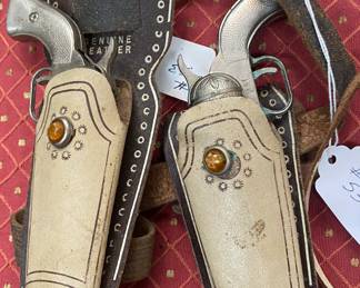 Leather Holster and Cap Gun Set