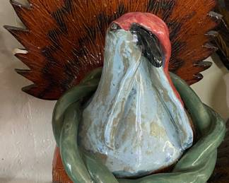 Large Claude Miller Pottery Rooster