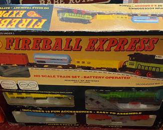 Vintage Fireball Express Train Set