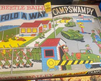 MPC Beetle Bailey Fold A Way Camp Swampy Playset