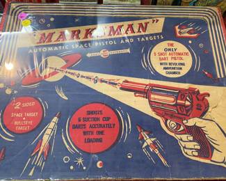 Old Marksman Automatic Space Pistol and Targets Set (Box Only)