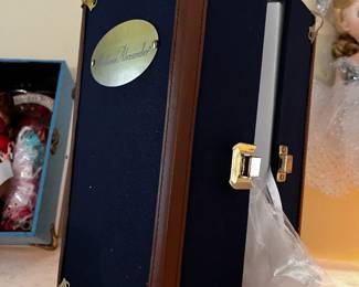 #618 Madame Alexander trunk with doll clothes and vintage doll $30.00