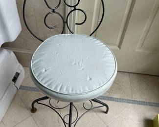 #358	Metal Vanity Stool w/Vinyl Seat - Swivels - 17" tall	 $12.50 			
