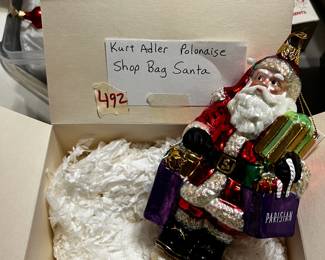 #492	Kurt Adler Polonaise Shop Bag Santa	 $20.00 			
