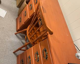 #368	Wood Desk w/chair w/9 drawers & Chair - 44x17x31	 $37.5 			
