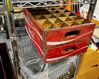 #455	pair of coke wood crates 	 $30.00 			
