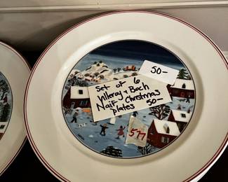 #577	6 Villeroy and Bach Christmas plates	 $50.00 			
