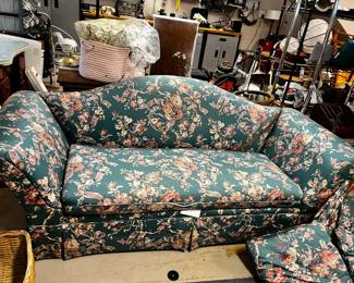 #457	green flowered Drexel couch 7 foot long	 $30.00 			
