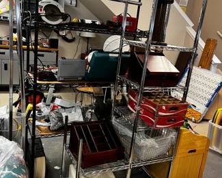 #456	stainless rack 7 shelves and hanging rack 53x18x72	 $120.00 			

