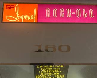 #143	Juke Box	Vintage GP 160 Rock-Ola Jukebox 	 $750.00 			

