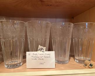 #282	Set of 12 Ralph Lauren 6" Tumblers 	 $90.00 			
