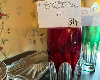 #319	1 Faberge Regency Highball. Red	 $30.00 			
