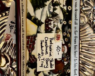 #583	Portmeirion Studio Christmas Story sandwich tray	 $40.00 			
