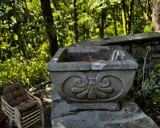 #626 outside concrete square pots (2) $40.00
