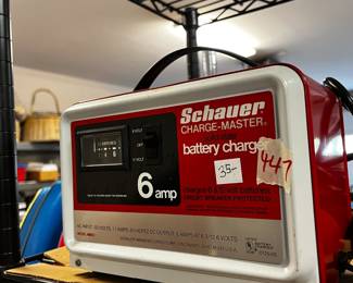 #444	Schauer Battery Master battery charger	 $35.00 			
