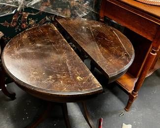 #441	Half round tables pair 25x13-26x23 As is	 $30.00 			

