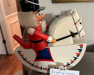 #166	Erzgebirge Expertise Rocking Horse Nutcracker - as is missing leg	 $20.00 	   	 	

