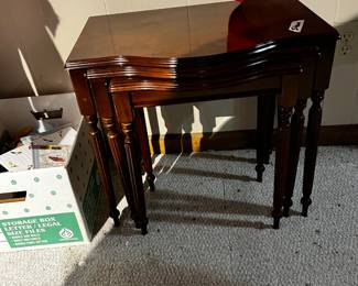 #473	stacking end tables with 3 tables 22x15x19	 $30.00 	 		
