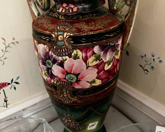 #587	Painted vase, 18" tall	 $100.00 			

