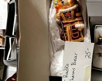 #478	Christopher Radko London Charm Bear	 $25.00 			
