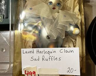 #499	Laved Harlequin Clown Sad Ruffles	 $20.00 			
