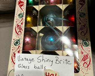 #491	Shiny Brite glass balls 12 pieces	 $20.00 			
