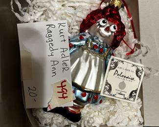 #494	Kurt Adler Polonaise Raggedy Ann	 $20.00 			
