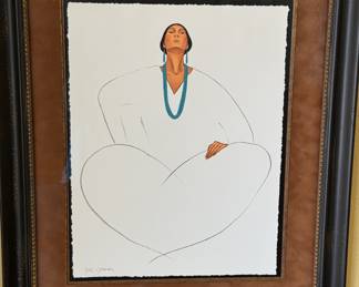 RC Gorman Giclee produced from RC Gorman Navajo Gallery Taos, NM
“Proud Lady”