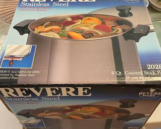 Revere Stainless Steel Stock Pot