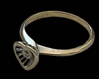 14k Heart Ring