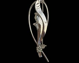 Sterling Silver Loop Brooch