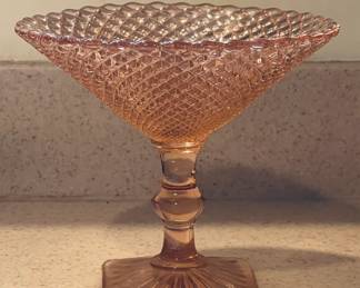 Pink Glass Candy Dish