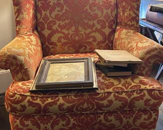 Upholstered Wing Back Chair