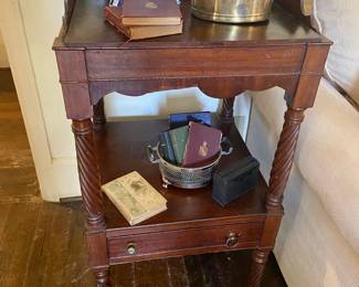 Sheraton Washstand, Small Antique Books