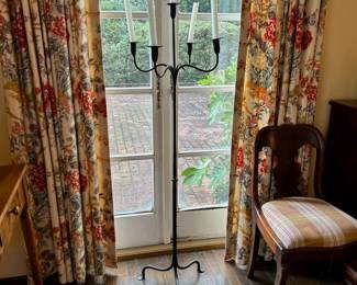 Pair Cast Iron Candelabras