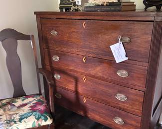 Antique Sheraton Walnut Chest