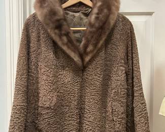 Persian Lamb Jacket, Mink Collar