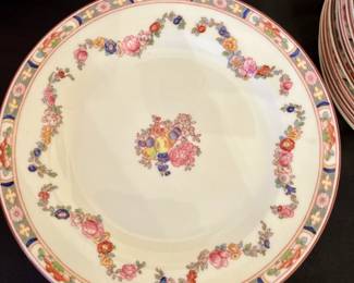 Minton Rose Salad Plates, Wreath Stamp