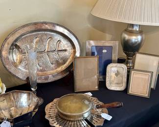 Silver toned Lamp, Frames