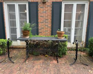 Cast Iron Console Table, Iron Plant Stands