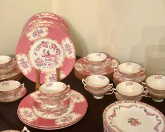 Minton " Cockatrice Pink" china