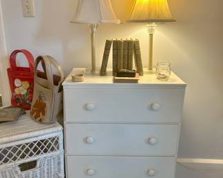 Pair White Chests