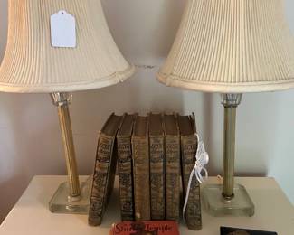 Pair Vanity Lamps, Vintage Children's Books
