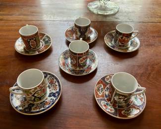 Japanese Imari Demitasse Cups, Saucers