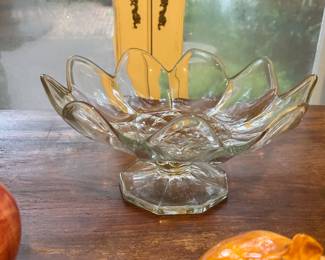 Footed Glass Centerpiece Bowl
