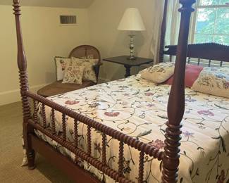 Crewel Bed Cover and Shams